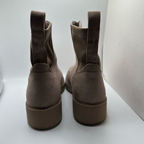 CUSHIONAIRE Women's zipper boot +Memory Foam 9.5 WIDE TAUPE - Picture 4 of 7